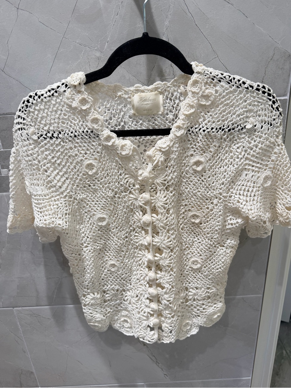 Doen Doen Heirloom CHRYSANTHE TOP in Pearl - Picture 3 of 10